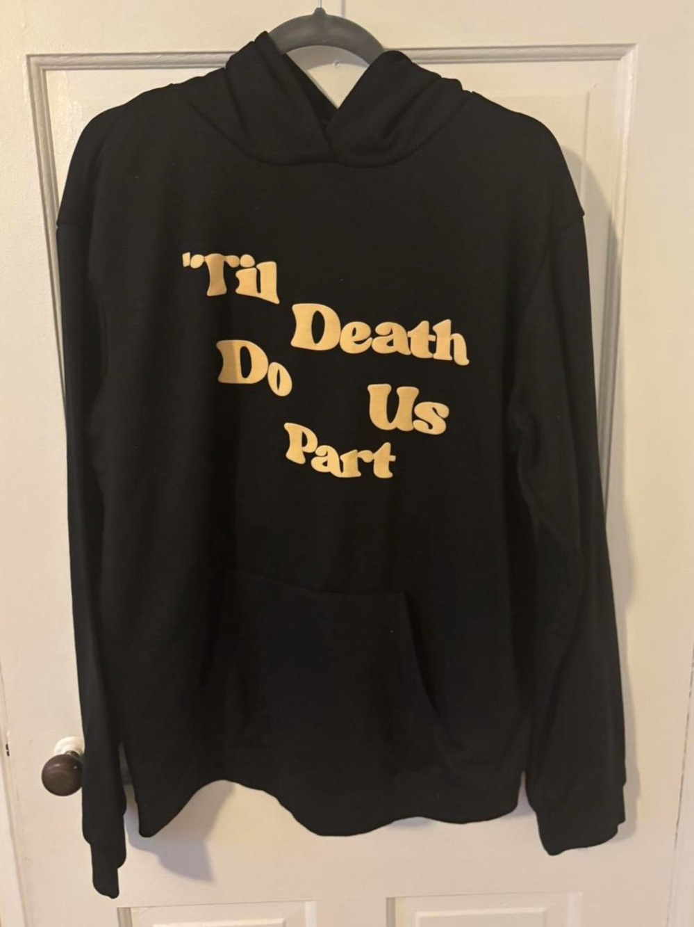 Black Graphic Hoodie – 'Til Death Do Us Part
